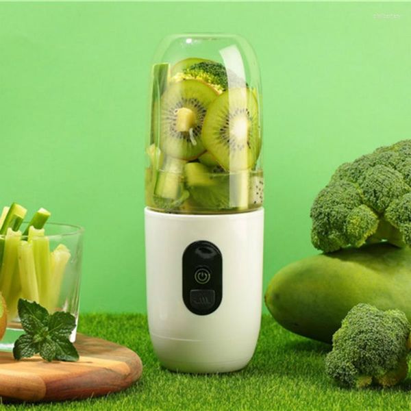 Exprimidor de frutas eléctrico portátil USB, minivaso de viaje para el hogar, botella de tetina para bebé con Cable de carga de 460ml