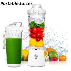 Centrifugeuses Sans Fil Orange Juicer Machine 600 Ml 6 Lames Étanche Rechargeable Blender Broyeur À Glace Agrumes Portable Électrique Tasse 230616