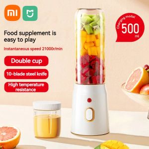 Juicers Xiaomi Mijia Mini Machine Juicer à fruits électriques portables pour Orange Food Kitchen Small Auxiliary Ice Crushing Household