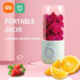 Juicers Xiaomi Mijia Nieuwe mini draagbare blender fruit Juicer elektrische sapmachine keuken extractor cup draadloos opladen 500 ml cadeau