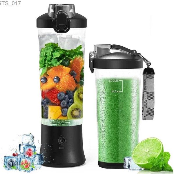 Exprimidores Xiaomi Batidora portátil 600 ML Máquina eléctrica para hacer jugos Mini batidora de frutas 6 piezas utilizadas para vibrar y alisar jugosL2403