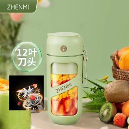 Juicers Zhenmi Portable sous vide Juicer Juice Crushed Ice Bloker Electric Mini Blender Fruit Vegetables rapides Juiment Juiment Kitchen Food Propice