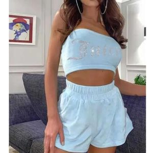 Juicy Apple Ensemble deux pièces classique décontracté pour femme avec haut sans manches et short élastique assorti aux tenues d'athlétisme Nouveautés 888ss 2023