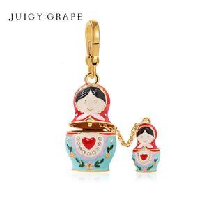 Juicy Raisin – poupée russe gigogne, collier, pendentif, porte-clés, chaîne de pull, nouvel an, ornements de noël, père noël, enfants, 2023