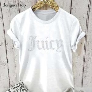 Juicy Tracksuit Shirt Print T-shirt Femme Round Cou Round Juicytracksuit Tee Short Mancheve Top Female Modèle Harajuku Juicy T Shrit Tshirt Nouveaux vêtements 5678