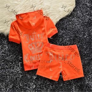 Juicy tracksuit t shirt dames ontwerper tweedelige sets juicytracksuit shorts shorts dames tracksuit zomers merk pak tracksuits sappig shirt dames track kort 9330