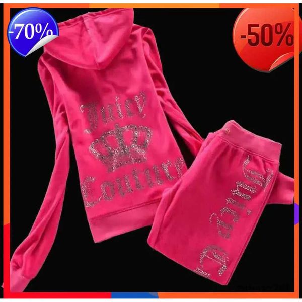 Juicy Trainingsanzug Damen Veet 's Brand Velour Suit Track Hoodies Hosen Sets Apple Met 2024 23456ess