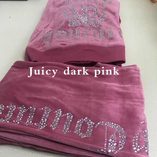 Juicy Tracksuit Femmes Velvet High Quality 2024 Brand Velor Sewing Cost Track Sweates and Pantals Sets New High Juicy Apple 107 745
