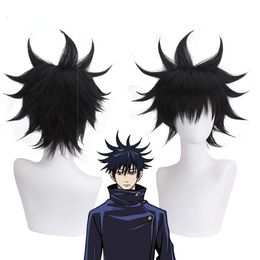 Jujutsu Kaisen Fushiguro Megumi Cosplay Korte Hittebestendige Synthetisch Haar Halloween Carnaval Party Pruiken + Pruik Cap cosplay