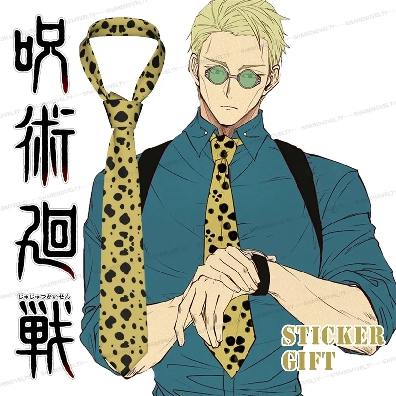 Jujutsu Kaisen Kento Nanami Tie Cosplay Polyester Silk 8cm Mensos