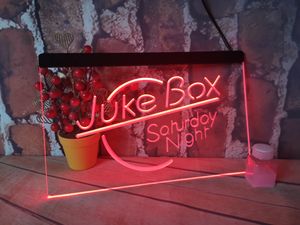 Juke Box Logo Beer Bar Pub Club 3D -borden LED Neon Licht teken Home Decor Crafts