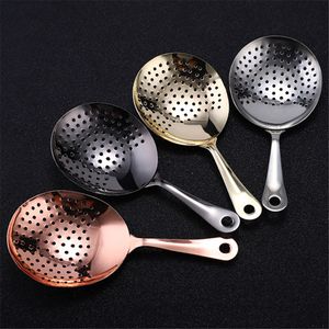 Julep Strainer Ice Scoop 304 roestvrijstalen bargereedschap Skimmer cocktail vergiet filter infuser barware schep keuken accessoire