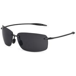JULI classique sport lunettes De soleil hommes femmes mâle conduite Golf Rectangle sans monture ultra-léger cadre lunettes De soleil UV400 De Sol MJ8009