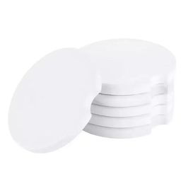 Sublimatie keramische auto coaster cups mat kussen thermische bumpers blanco witte warmte overdracht absorberen water beker onderzetters vinger inkeping gemakkelijk verwijderingshouder huisdecor c0606x1