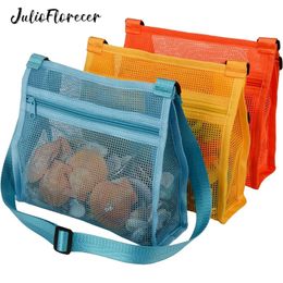 Julioflorecer 3 sacs de coquillages en maille de plage pour maintenir des jouets collectionnant un sac pour enfants ramassant des coquilles 240430