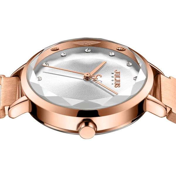 JULIUS nouvelle montre Design créatif aimant en acier inoxydable maille bande montre pour femme japon miborough Movt mode montre à Quartz JA-114295N