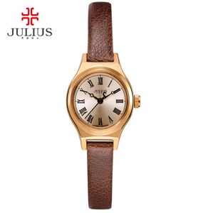 Julius horloge voor vrouwen JA964 2017 Nieuwe Spring Limited Edition Black Brown White Leather Luxury Watch Designer Clock Montre Femme8221074