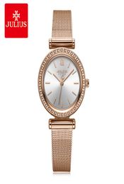 Julius watch women039s Business Watch Rosegold Simple Design Zircon Diamond dames Top Quality Gift montre JA11411651875