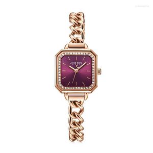 Julius Women Watches JA-1273 Steel Band Bracelet Dress Ladies Pols Vrouw Casual klokken ketting Geschenkdoos Polshorloges