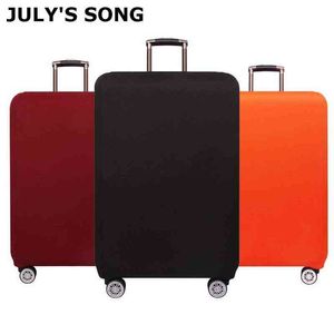 Canción de julio Espesar Cubierta protectora de equipaje de viaje para maleta de 18-32 pulgadas Maleta Trolley Cubierta de equipaje elástico Accesorios de viaje J220708