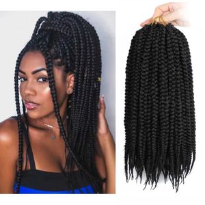 14" Box Braids Crochet Hair Pre looped Bohemian Hair Braid 12strands/pcs for Black Women LS21