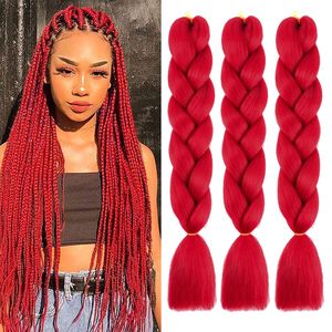 Jumbo Tressage Extensions de Cheveux 24 Pouces Haute Température Fibre Synthétique Extension de Cheveux pour Box Tresses Crochet Tresses Tressage Cheveux J1