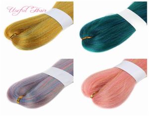 Jumbo vlechten Gemakkelijk vlechten zwart marley voorgerekt 24 inch ombre gehaakte vlechten haar mode nieuwe synthetische hair extensions voor W2770420