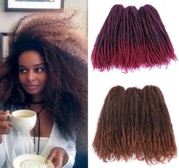 Jumbo Gehaakte Vlechten Haar Ombre Afro Kinki Zachte Synthetische Marley Vlechthaar Gehaakte Haarverlenging Bulk4453142