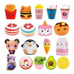 Jumbo kawaii Frises pop-corn panda gâteau squishy cerf lait pâte à pression