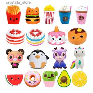 Jumbo Kawaii Popcorn Fries Panda Squishy Cake Herten Melk Squeeze Speelgoed Langzaam Stijgende Crème Geurende Antistress Kind Kid Baby speelgoed L230518