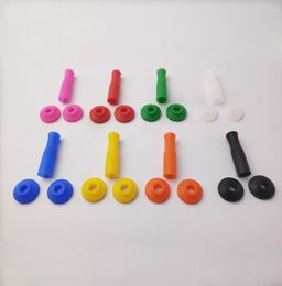 jumbo plastic rietjes voedselkwaliteit siliconen tips mondstuk strookking voorkomt tandimpact Verwijderbare rietjes mouw multi -kleuren e9110264