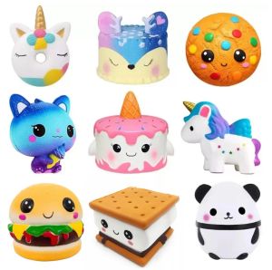 Jumbo Squishy Kawaii Horse Cake Deer Animal Panda Squishes Lento para aliviar el estrés alivio juguetes para niños