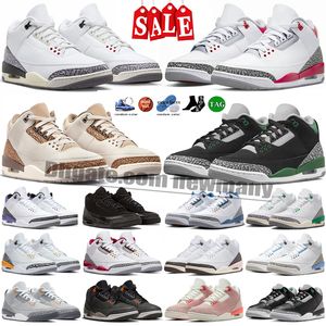 Jump Man 3 Zapatillas de baloncesto para hombre para mujer 3s White Cement Reimagined Ivory Midnight Navy Palomino Wizards Fire Red Fear Green Glow para hombre entrenador zapatillas deportivas