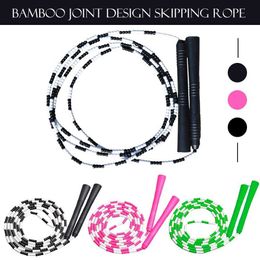 Jump Touwen 2.9m Bamboo Joint Design Skipping touw Tangle-Frees Lager Jumping Jump Rope Body Building Oefening Gym Handschakel Sport Jump Rofes P230425