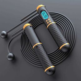 Jump Ropes 2 In 1 Multifun Speed ​​Skipping touw met digitale teller Professionele kogellagers en niet-slip handgrepen sprongen en calorie-telling P230425