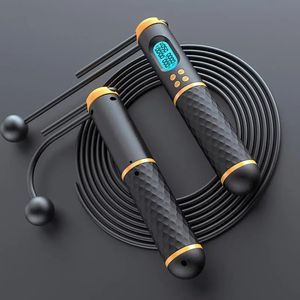 Jump Ropes 2 In 1 Multifun Speed Skipping Rope With Digital Counter Professional Ball Bearings And Non-slip Handles Jumps And Calorie Count 231205