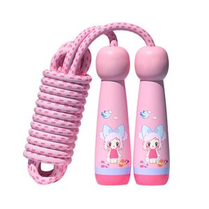 Jump Ropes Childrens Jumping Rope Outdoor Activity Kindergarten Game Childrens Cute School Wooden Handgreep Student Geschenk Verstelbaar Jumping Cartoon Y240423