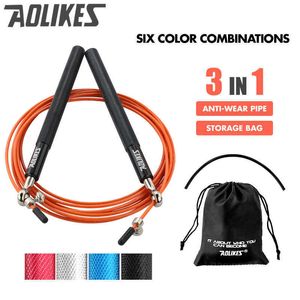 Jump Ropes CrossFit Speed ​​Jump Touw Professional Skipping touw voor MMA Boxing Fitness Skip training Training met draagtas reserve -kabel P230425