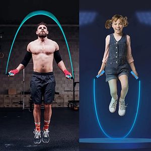 Cordes à sauter rougeoyantes pour développer l'intérêt sportif des enfants hommes femmes Fitness intérieur extérieur corde lumineuse LED saut réglable 231027