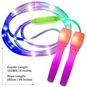 Jump Ropes LED Luminous Jump Ropes Skipping Rope Cable for Kids Night Exercise Fitness Training Sports HA 230530