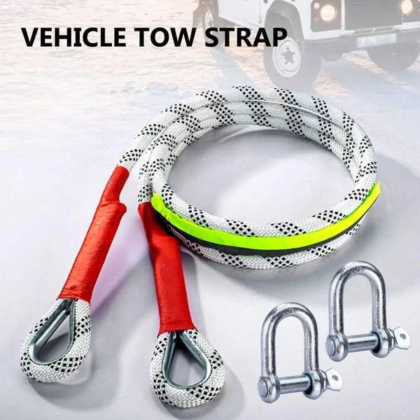 Ropes Jump Multi-Taille Car extérieur Roule de remorque hors route Corde de remorquage d'urgence Corde de sauvetage épaisse Color Nylon Changer la corde de remorquage en nylon Y240423