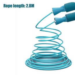 Jump Touwen Ski -touw Fitness Vet Verbranding Jump Rope Lengte 2,8 m Anti sliphandgreep Volwassen en kind Jump Rope Y240423