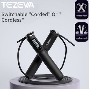 Springtouwen TEZEWA Wire Cordless Jump Rope Fitness Oefening Springtouwen Springen Springtouw Oefenapparatuur Afvallen Professioneel 230607