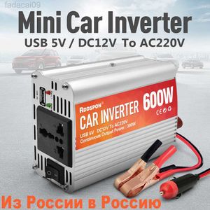 Jump Starter 200W 400W 600W Mini Car Inverter 50Hz Sine Wave DC12V AC220V Laddare Converter Auto Adapter Supply Generator Power Station HKD230710