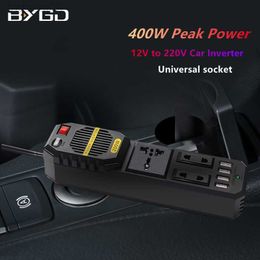Jump Starter Power BYGD 200W Auto DC12V naar AC 220V Auto Converter Adapter Oplader Socket Usb-poorten Snel Opladen Voertuig Inverter HKD230710