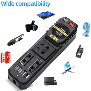 Jump Starter Power New 200W Mini véhicule 12V à 220V 50Hz USB 31A Sortie Highpower Inverter Small Car inverter Accessoires Outils HKD230710