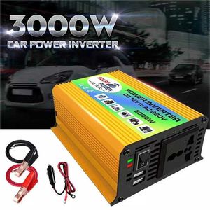 Jump Starter TY12 Car Power 3000W 12V To 110V220V Dual USB Pilot Lamp Cooling Fan Portable Home Vehicle Outdoor Camping Inverter HKD230710