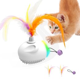 Sautant insectes chat jouets interactif plume Teaser bâton pour chaton automatique marche jouets capteur intelligent animaux chats jeu jouet Robot 240103