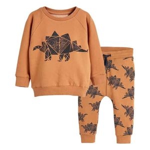 mètres de saut bébé garçons vêtements ensembles automne hiver garçon ensemble costumes de sport pour garçons chandail chemise pantalon 2 pièces ensembles enfants LJ201202