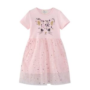 Metros de salto Vestidos de fiesta para niños de verano con animales lindos Baby Girls Venta Tutu Cumpleaños 210529